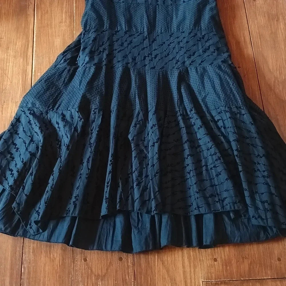 Dolcezza dark romantic goth tiered black witchy whimsigoth handkerchief hem  M - Picture 13 of 16